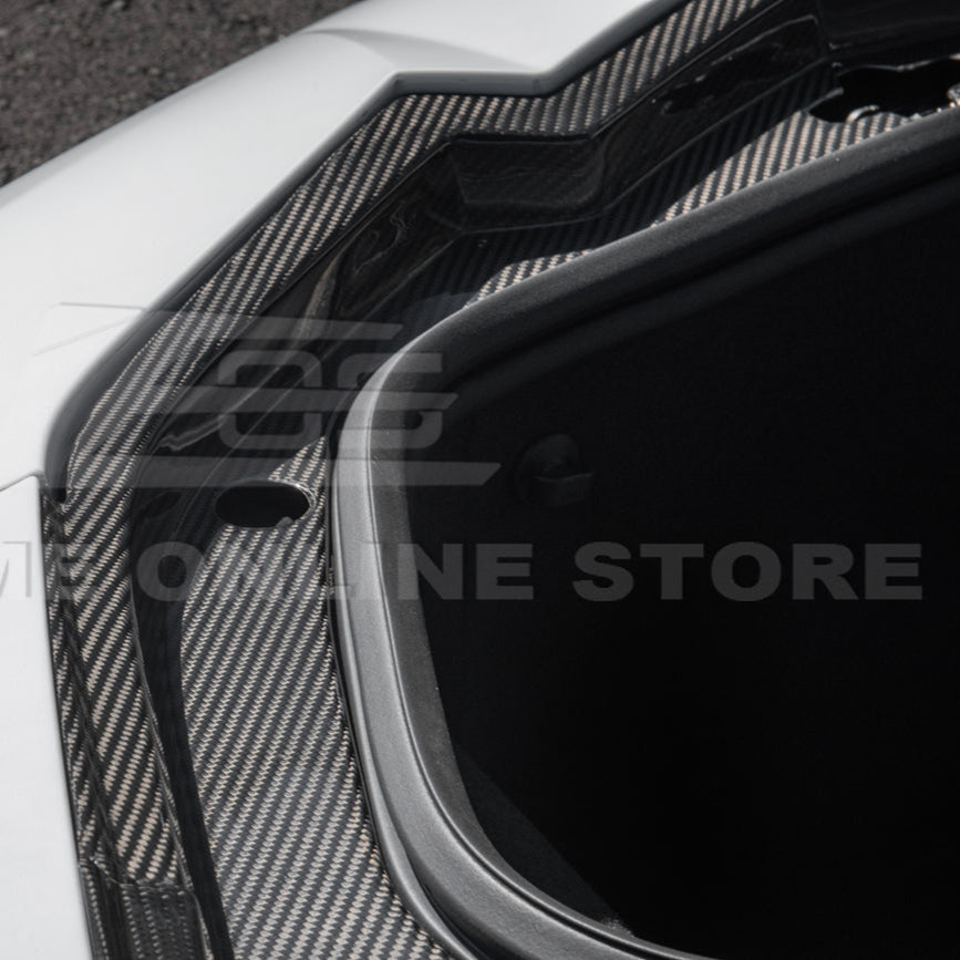 Corvette C8 DRY CARBON FIBER Front Trunk Trim Cover Kit