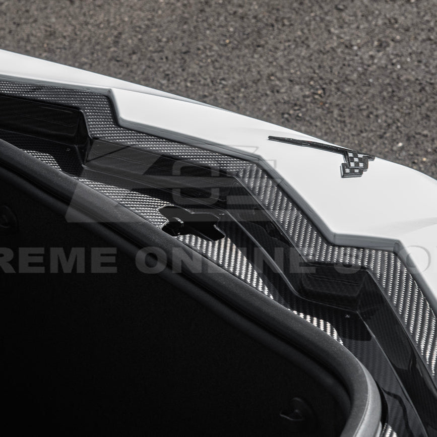 Corvette C8 DRY CARBON FIBER Front Trunk Trim Cover Kit