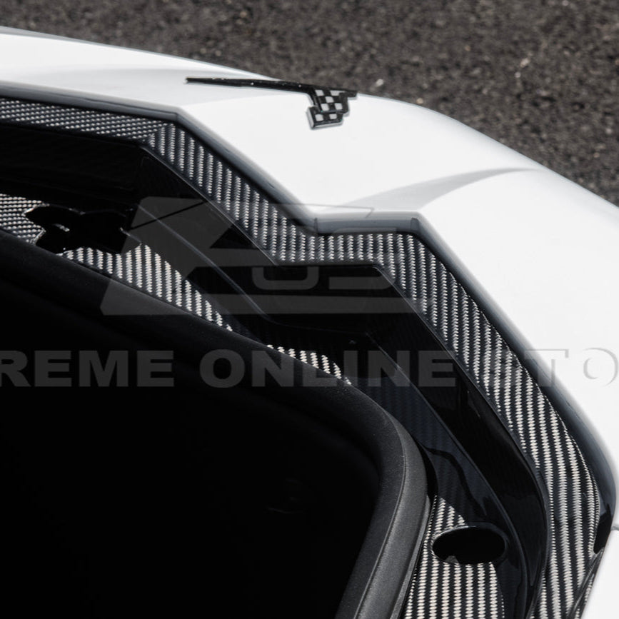 Corvette C8 DRY CARBON FIBER Front Trunk Trim Cover Kit