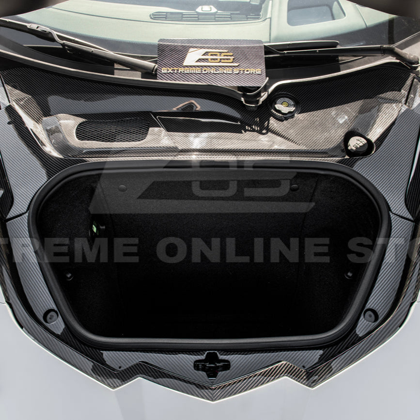 Corvette C8 DRY CARBON FIBER Front Trunk Trim Cover Kit