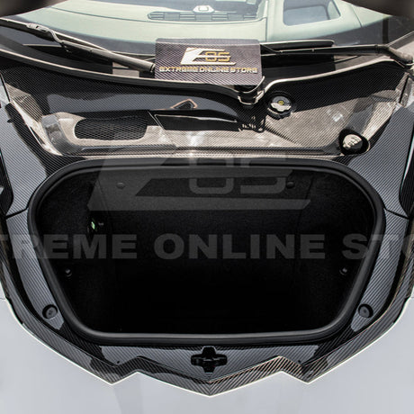 2020+ Corvette C8 DRY CARBON FIBER Front Trunk Trim Cover Kit