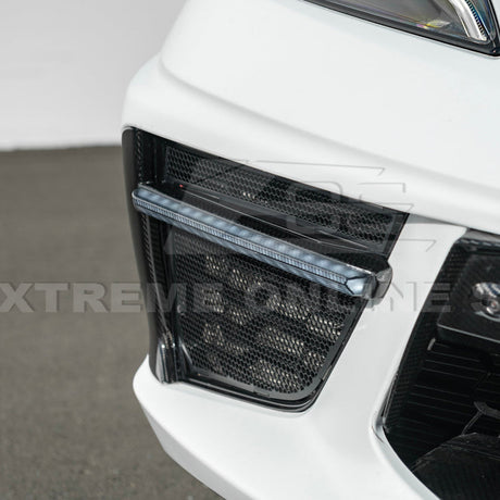2020+ Corvette C8 Carbon Fiber Sequential LED DRL Light Bar Bezel Insert