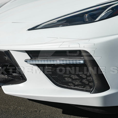 2020+ Corvette C8 Carbon Fiber Sequential LED DRL Light Bar Bezel Insert