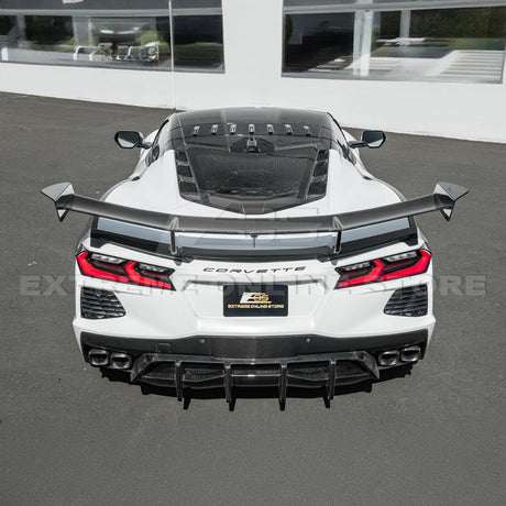2020+ Corvette C8 And ERAY Rear Bumper Diffuser Quad Exit - Carbon Fiber