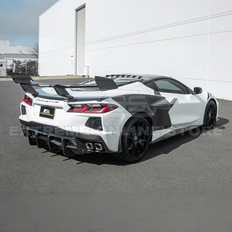 2020+ Corvette C8 And ERAY Rear Bumper Diffuser Quad Exit - Carbon Fiber