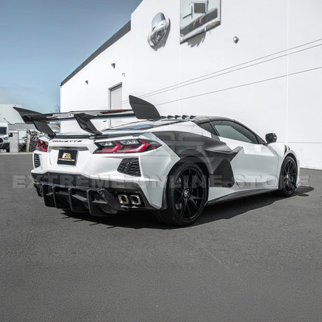 2020+ Corvette C8 And ERAY Rear Bumper Diffuser Quad Exit - Carbon Fiber