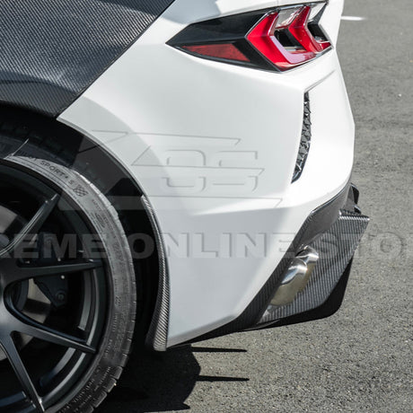 2020+ Corvette C8 And ERAY Rear Bumper Diffuser Quad Exit - Carbon Fiber