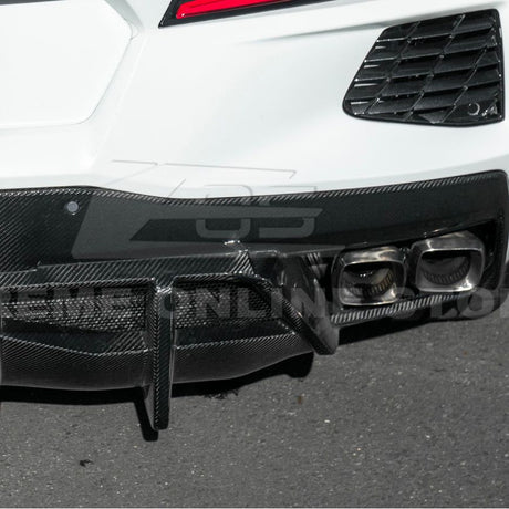 2020+ Corvette C8 And ERAY Rear Bumper Diffuser Quad Exit - Carbon Fiber