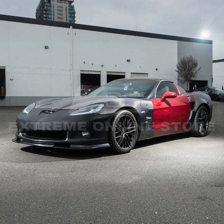 2005-13 Corvette C6 Base | C6 ZR1 Style Primed Full Front Bumper Cover Lip