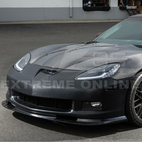 2005-13 Corvette C6 Base | C6 ZR1 Style Primed Full Front Bumper Cover Lip