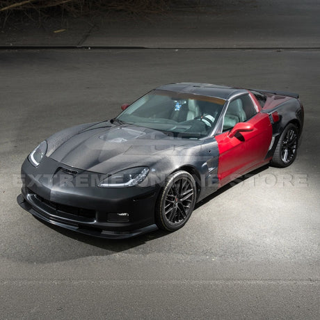 2005-13 Corvette C6 Base | C6 ZR1 Style Primed Full Front Bumper Cover Lip