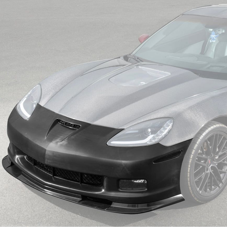 2005-13 Corvette C6 Base | C6 ZR1 Style Primed Full Front Bumper Cover Lip