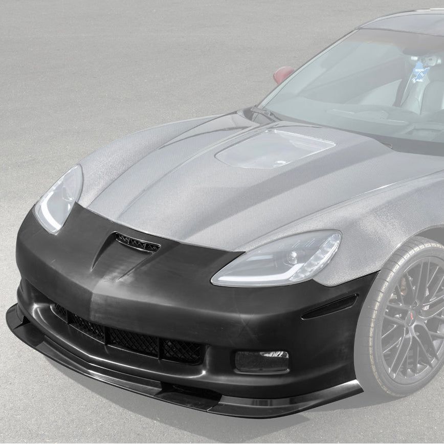 2005-13 Corvette C6 Base | C6 ZR1 Style Primed Full Front Bumper Cover Lip