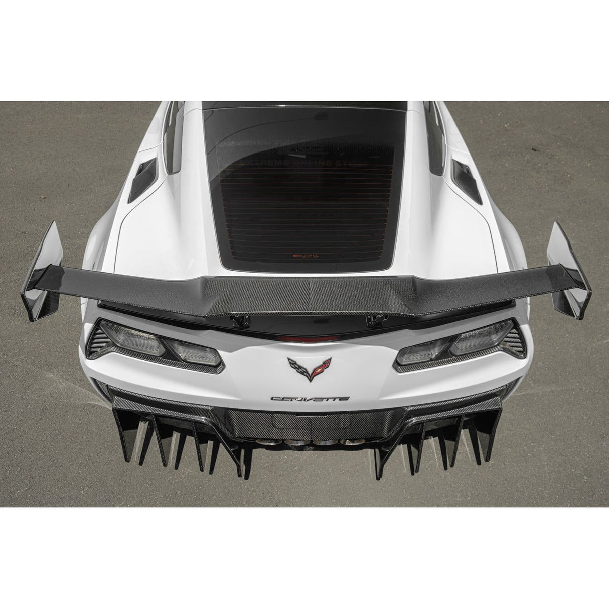 2014-2019 Chevrolet Corvette C7 ZR1 Carbon Fiber Extended Rear Spoiler High Wing