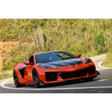 2023-2027 Chevrolet Corvette C8 Z06 Z07 Carbon Fiber Front Splitter With Canards
