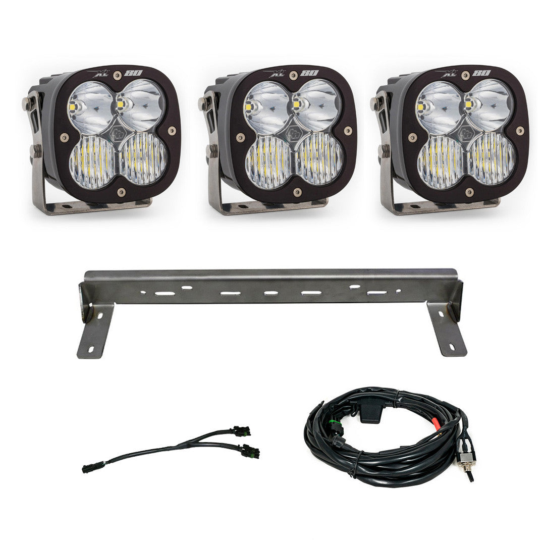 Baja Designs 15-19 Chevy Silverado 2500/3500HD XL80 LED Bumper Kit (Drvg/Racer Spot/Wide Cornering)