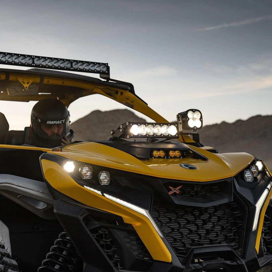Baja Designs Can-Am Maverick R Amber 10in OnX6+ Shock Tower Kit
