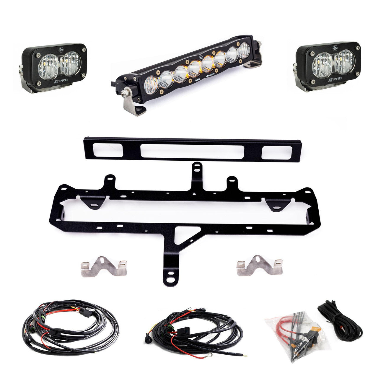 Baja Designs 2024+ Toyota Tacoma (Incl. TRD Pro) 10in S8/S2 Pro Grille Kit - Clear