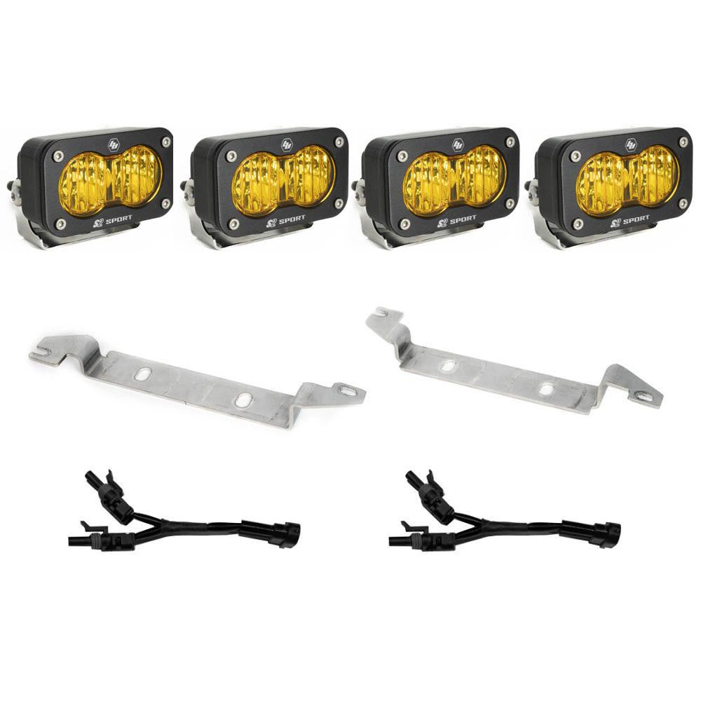 Baja Designs 2024+ Toyota Tacoma S2 Sport Dual Fog Pocket Light Kit - Baja Amber