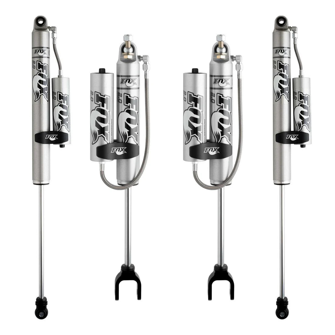 FOX 2.0 Front & Rear Reservoir Shocks 2011-2019 Chevy GMC 2500 3500 With 1-3.5" Lift