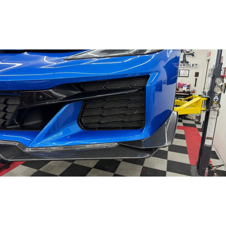 2023-2026 Chevrolet Corvette C8 Z06 Z07 Carbon Fiber Front Splitter With Canards
