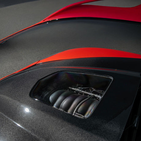 Corvette C6 Carbon Fiber ZR1 Style Replacement Hood Panel Cover Carbon Fiber HOOD-1209-BKCF