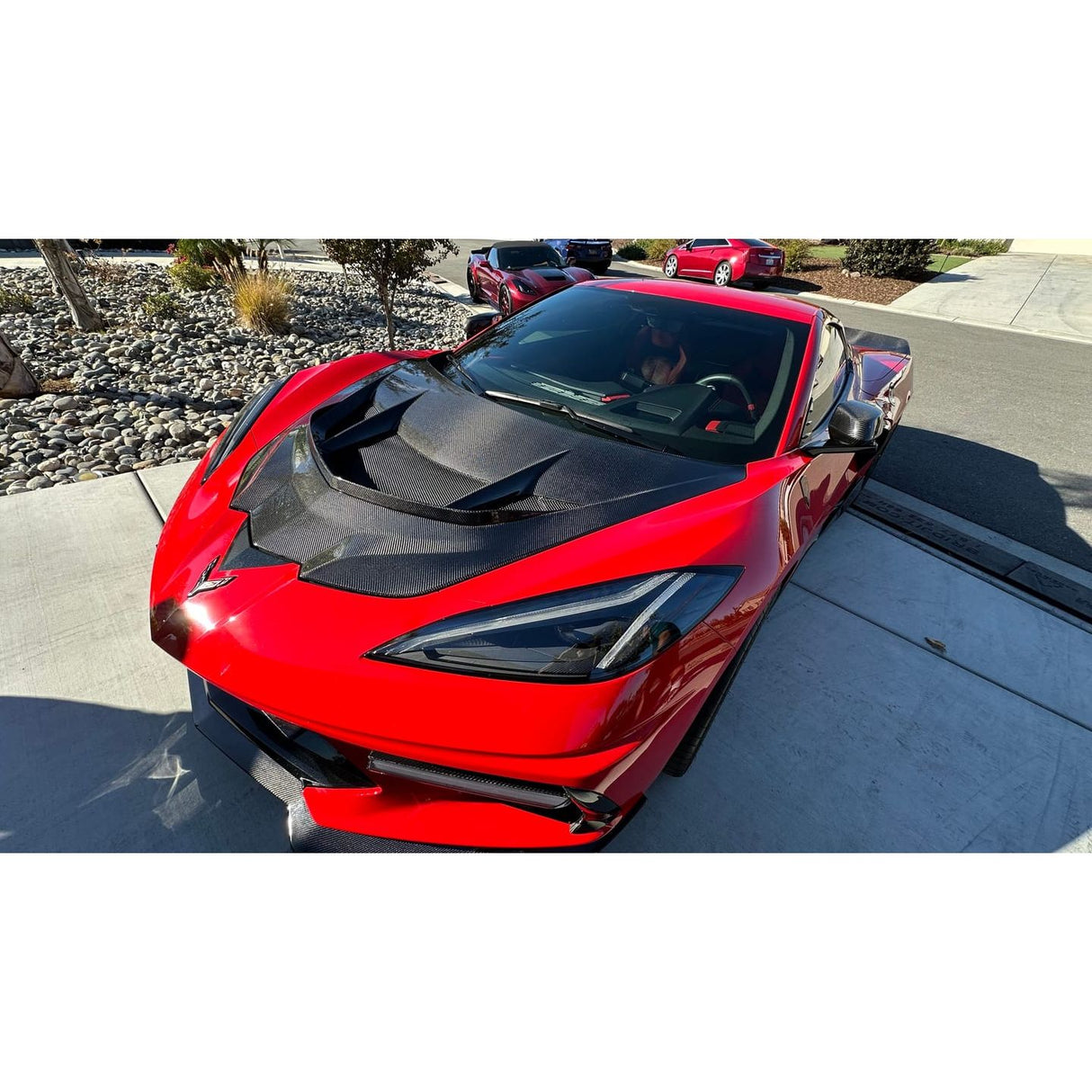 2020-2026 Corvette C8 Type-ZR1 Double Sided Carbon Fiber 2pc Hood For Stingray/Z06/E-Ray