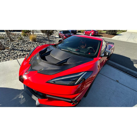 2020-2026 Corvette C8 Type-ZR1 Double Sided Carbon Fiber 2pc Hood For Stingray/Z06/E-Ray