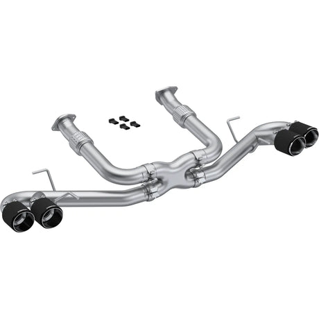 3" Cat-Back, Quad Split Rear, Chevrolet Corvette C8 2020-2025, T304 Stainless Steel, w/ Carbon Fiber Tips
