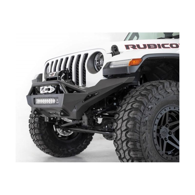 Addictive Desert Designs 2020 Jeep Gladiator JT Stealth Fighter Front Bump w/ Top Hoop & Winch Mount