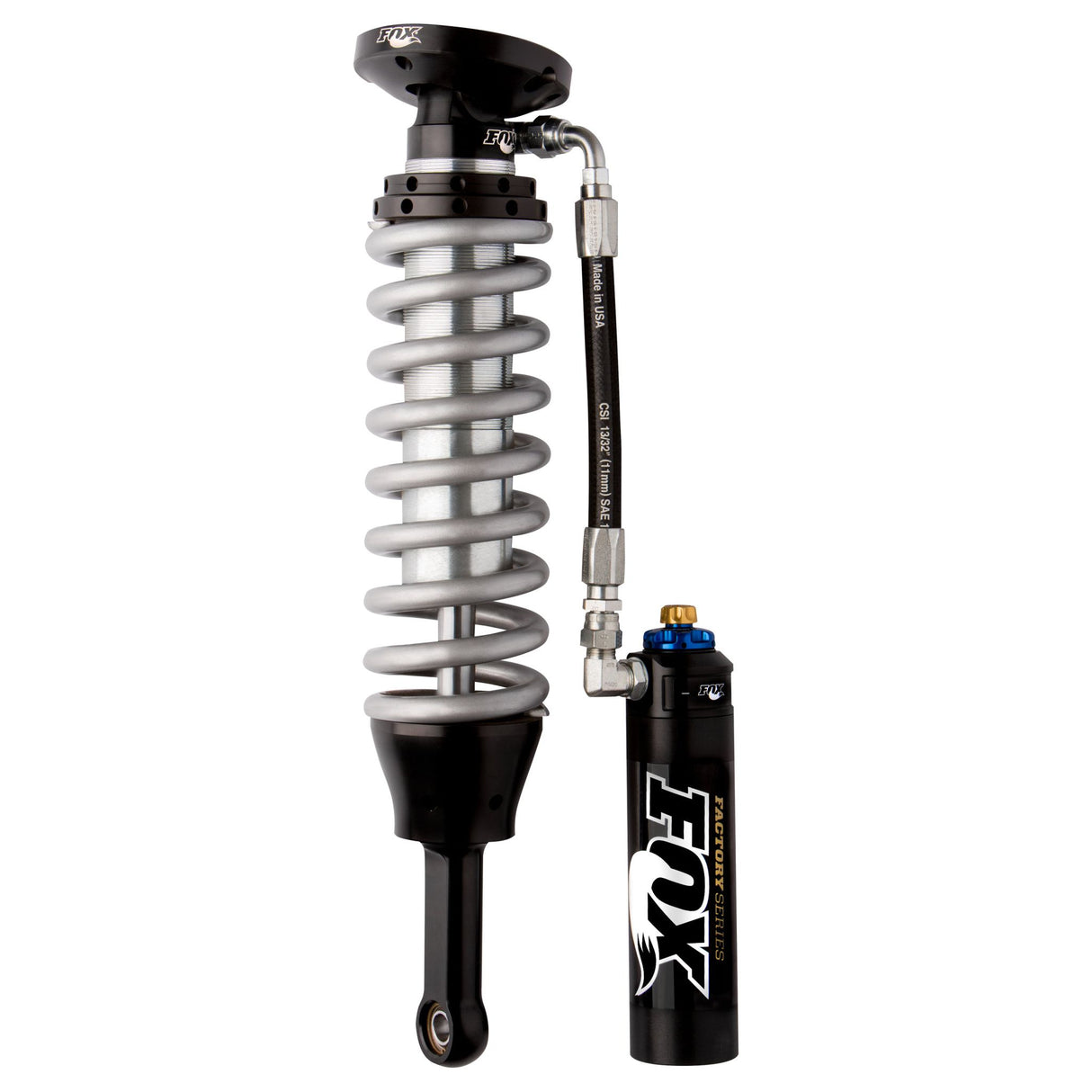 Fox 2007 Chevy 1500 4WD w/UCA 2.5 Factory Series 5.35in. Remote Res. Coilover w/DSC Adj. - Black