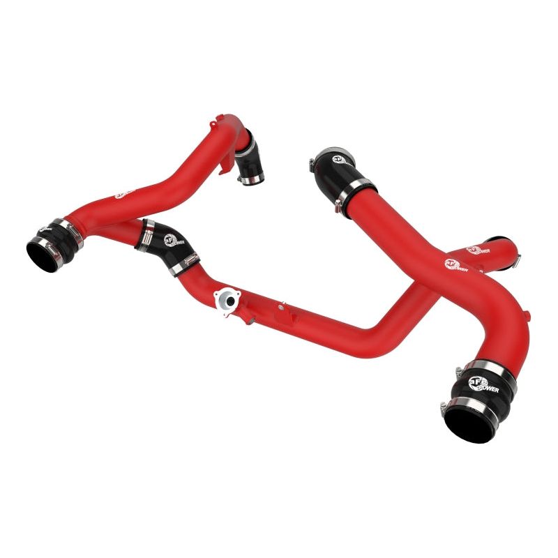 aFe 20-23 Ford Explorer ST V6 3.0L (tt) BladeRunner Aluminum Hot and Cold Charge Pipe Kit - Red