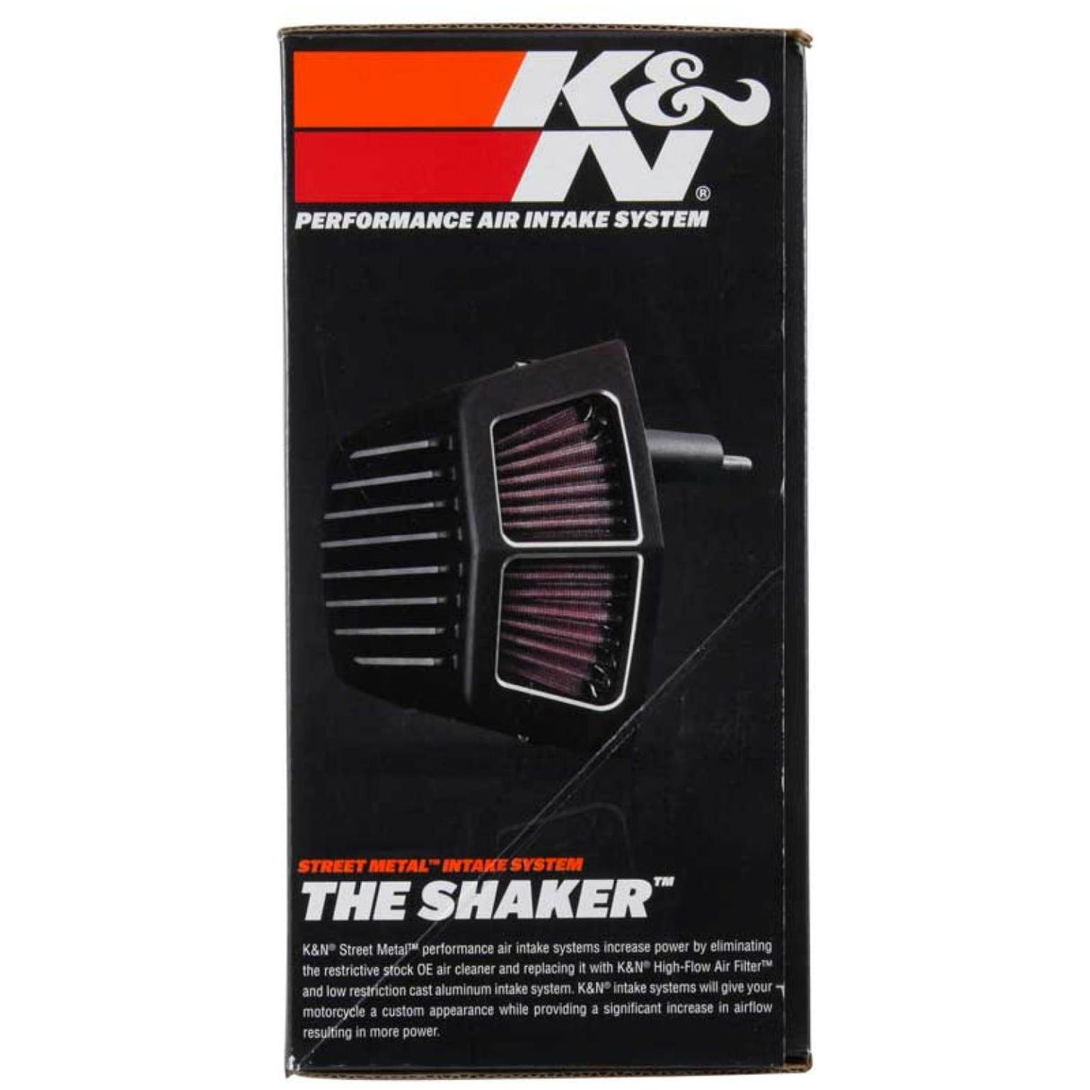 K&N Street Metal Intake System for 01-16 Harley Davidson Softail/Dyna - Shaker Black