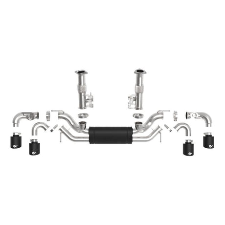 aFe MACH Force-Xp 3in to 2-1/2in 304SS Cat-Back 2020 Chevy Corvette (C8) 6.2L - Black Tip