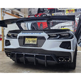 2020+ Corvette C8 And ERAY Rear Bumper Diffuser Quad Exit - Carbon Fiber