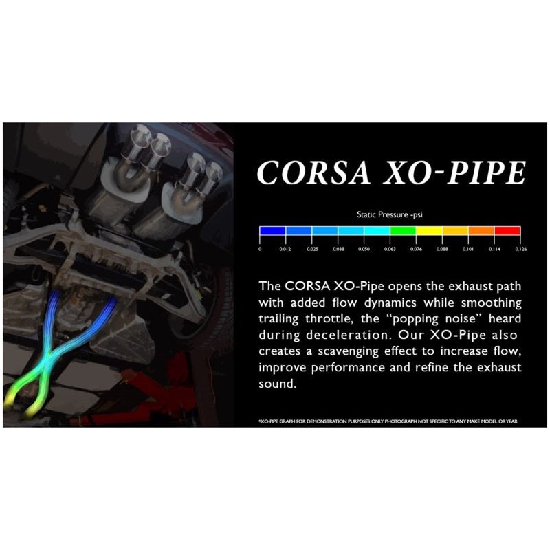 Corsa 97-04 Chevrolet Corvette C5 Z06 5.7L V8 XO Pipe Exhaust