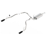 Borla 09-17 Ram 1500 5.7L V8 5in Single Tip Black Chrome Cat-Back Touring Exhaust Through Bumper