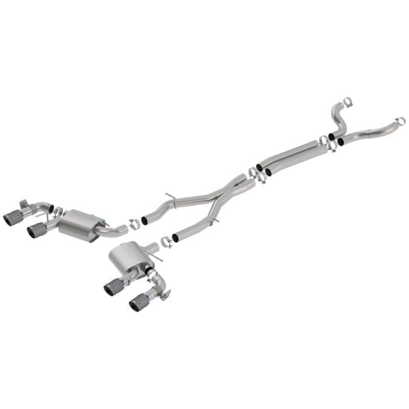 Borla 17-18 Chevrolet Camaro ZL1 6.2L V8 S Type Catback Exhaust w/ Dual Mode Valves CF Black Anod