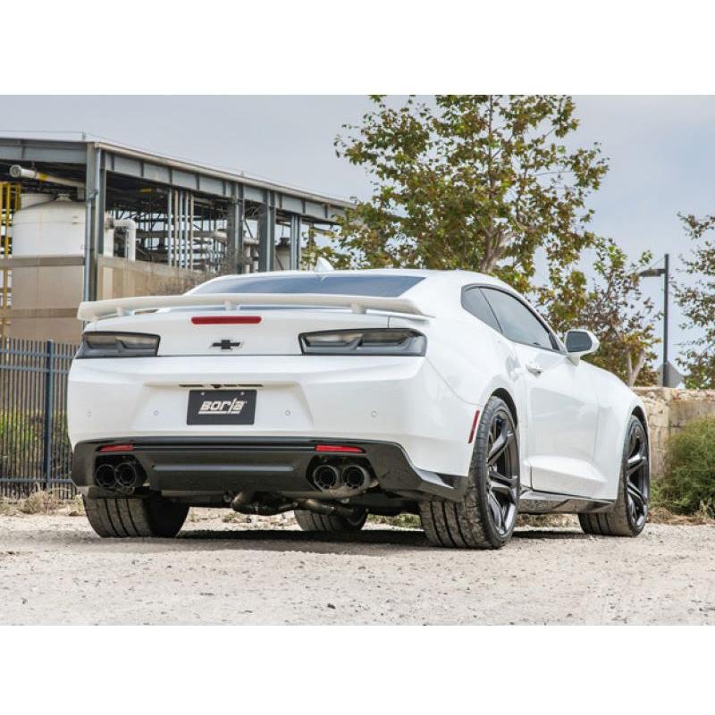 Borla 17-18 Chevrolet Camaro ZL1 6.2L V8 S Type Catback Exhaust w/ Dual Mode Valves CF Black Anod