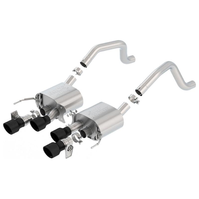 Borla 2015-2019 Chevy Corvette C7 Z06 6.2L Axle Back ATAK Exhaust Black Quad Tips w/o AFM w/ NPP