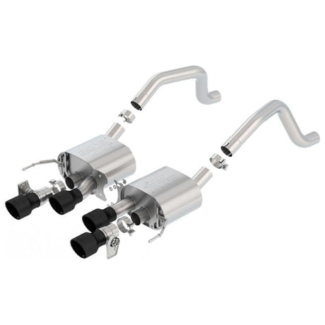 Borla 2015-2019 Chevy Corvette C7 Z06 6.2L Axle Back ATAK Exhaust Black Quad Tips w/o AFM w/ NPP