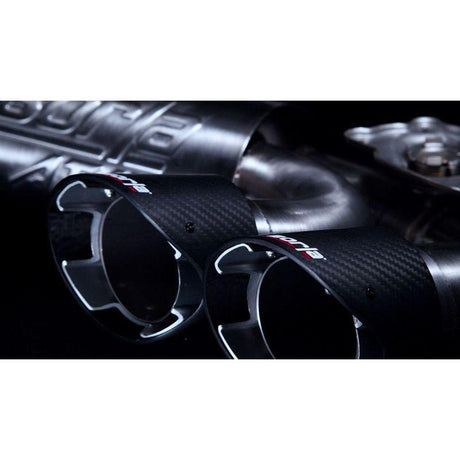 Borla 2020 Chevrolet Corvette C8 6.2L S-Type Exhaust System Dual Round Angle Cut Carbon Fiber Tips