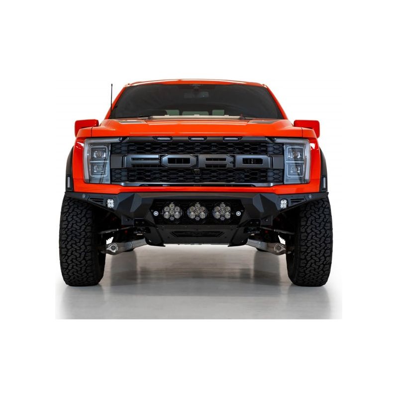 Addictive Desert Designs 2021+ Ford Raptor Bomber Front Bumper w/ 3 Baja Designs LP6 Light Mounts