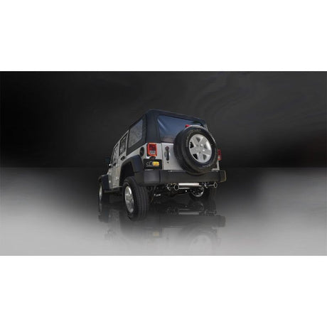 Corsa/dB Jeep 07-11 Wrangler 3.8L/12-14 Wrangler 3.6L Polished Sport Axle-Back Exhaust