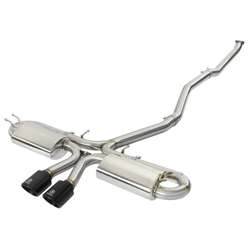 aFe Takeda 3in 304 SS Cat-Back Exhaust w/ Dual Center Black Tips 17+ Honda Civic Si (2dr) I4 1.5L