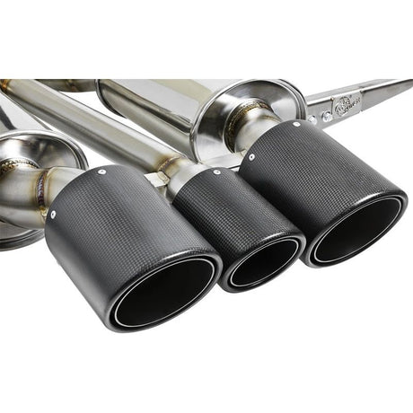 aFe POWER Takeda 2-1/2in to 2-1/4in 304SS Catback Dual-Exit Exhaust 17+ Honda Civic Type R w/CF Tips