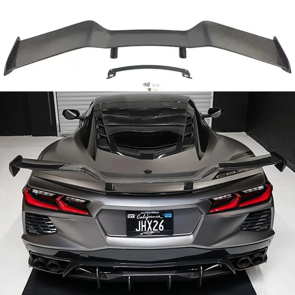 2020+ Chevrolet Corvette C8 - Z07 Style Wing Dry Carbon