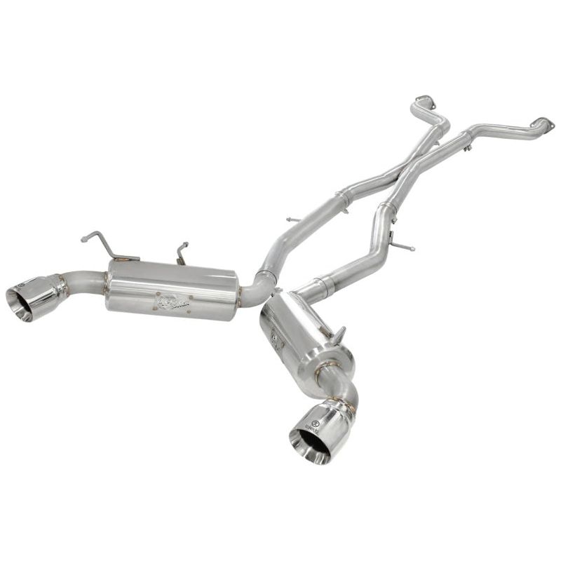 aFe Takeda 2.5inch SS Exhaust Cat-Back 09-13 Nissan 370Z V6 3.7L Polished Tips