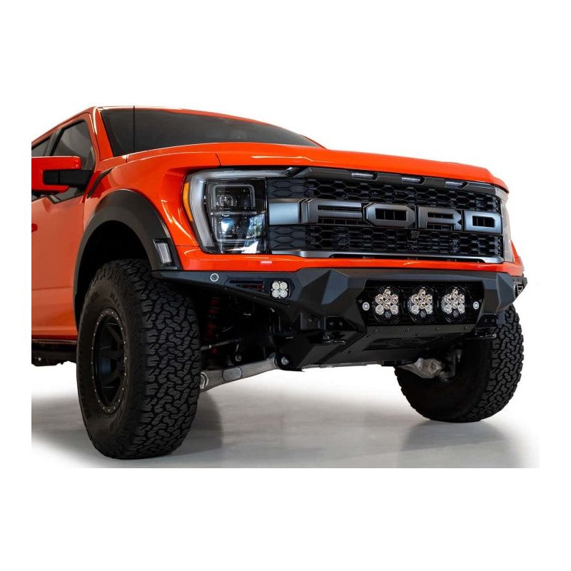 Addictive Desert Designs 2021+ Ford Raptor Bomber Front Bumper w/ 3 Baja Designs LP6 Light Mounts