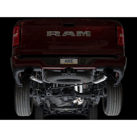 AWE 25+ RAM 1500 3.0TT 0FG Catback Touring Exhaust - Diamond Black Tips